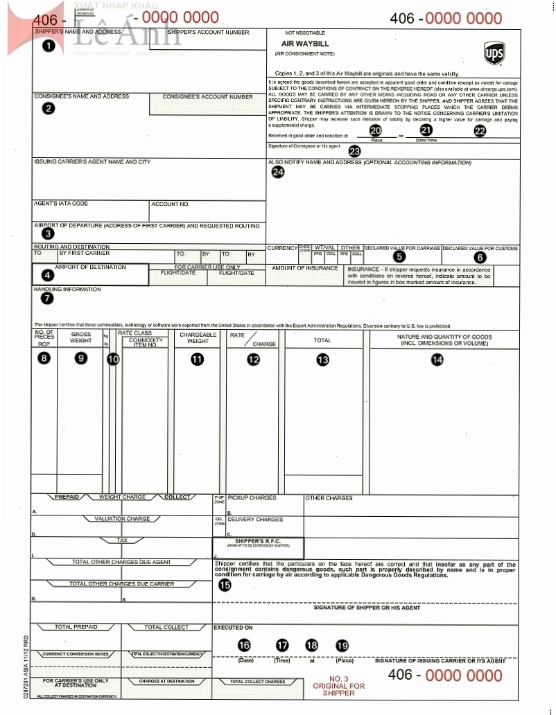 Airway bill