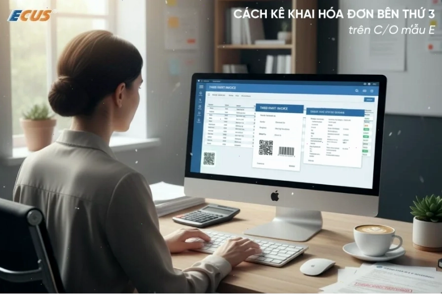 Cách kê khai hóa đơn bên thứ ba trên C/O mẫu E