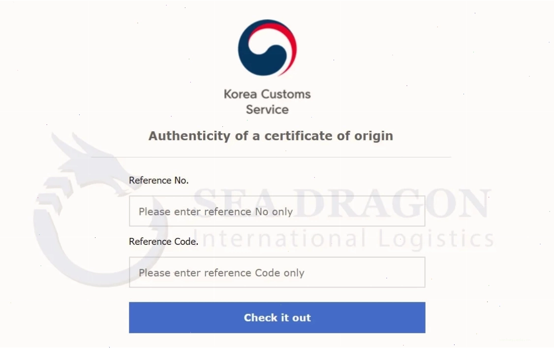 Cách tra cứu C/O điện tử của Korea Form KV