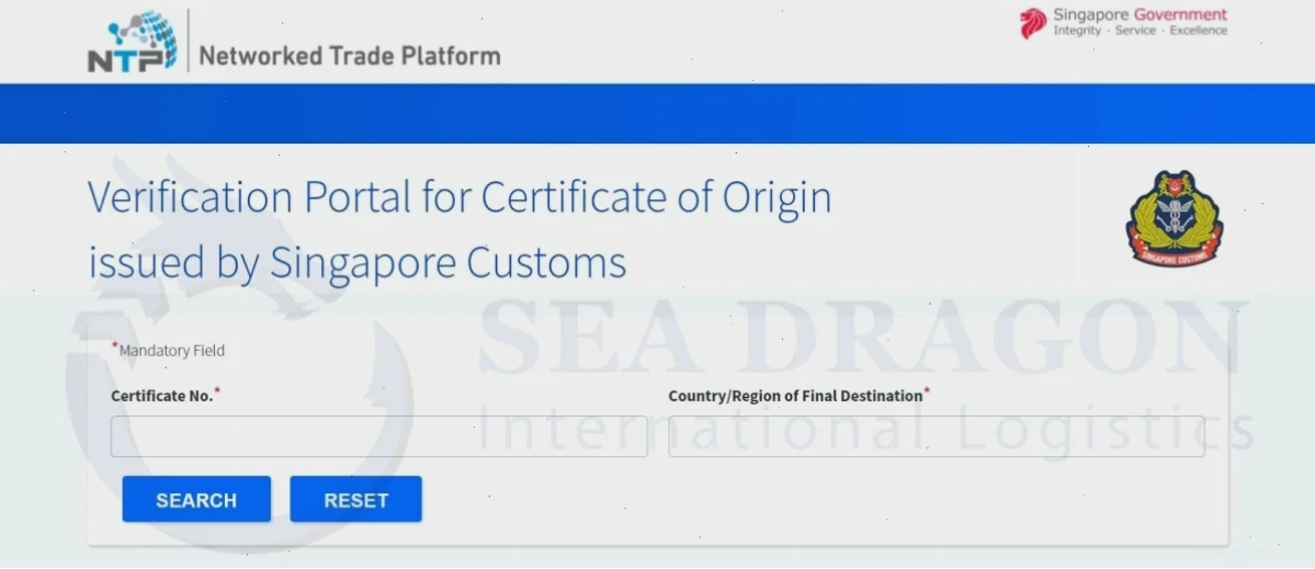 Cách tra cứu C/O điện tử của Singapore Form D