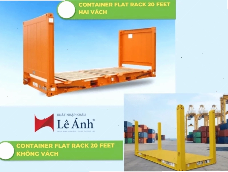 Container flat rack 20 feet chuyên chở hàng quá khổ