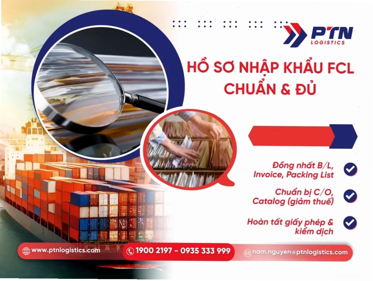Danh mục các chứng từ cần thiết khi nhập hàng FCL đường biển