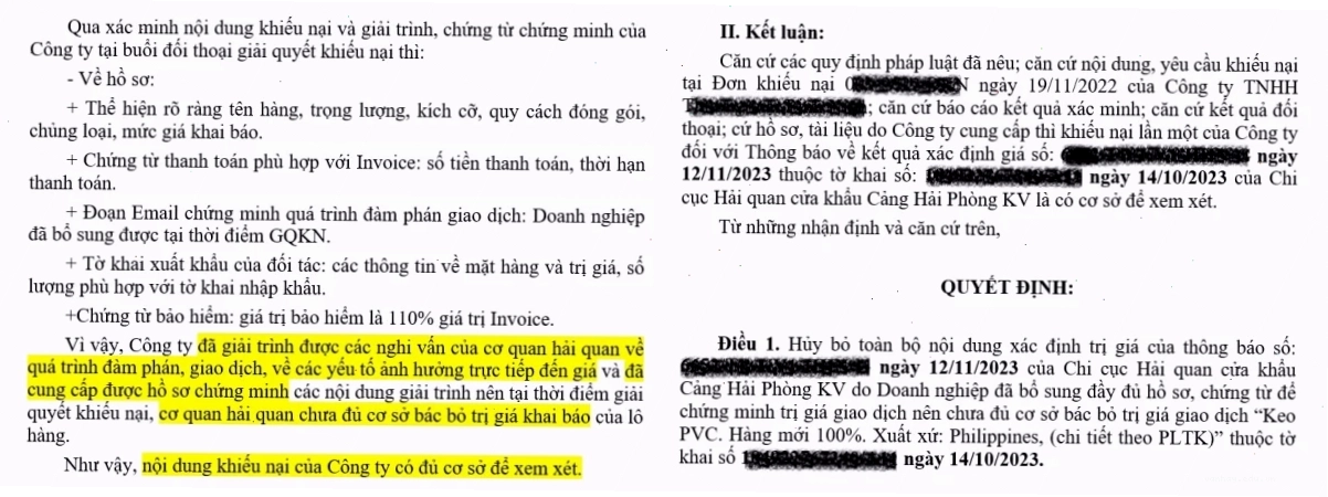 Giải quyết khiếu nại về giá hải quan