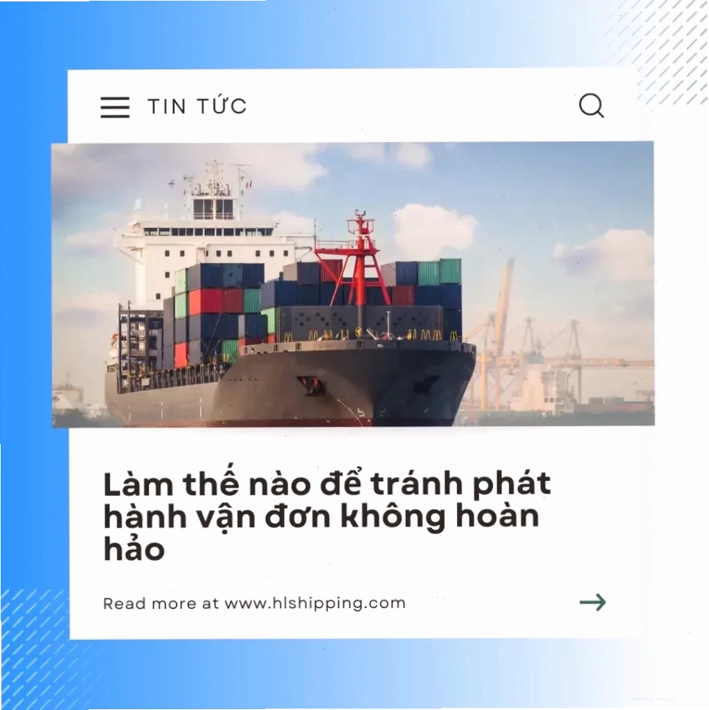 Làm thế nào để tránh phát hành vận đơn không hoàn hảo