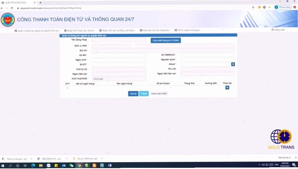 Nộp thuế nhập khẩu điện tử 24/7 cho doanh nghiệp