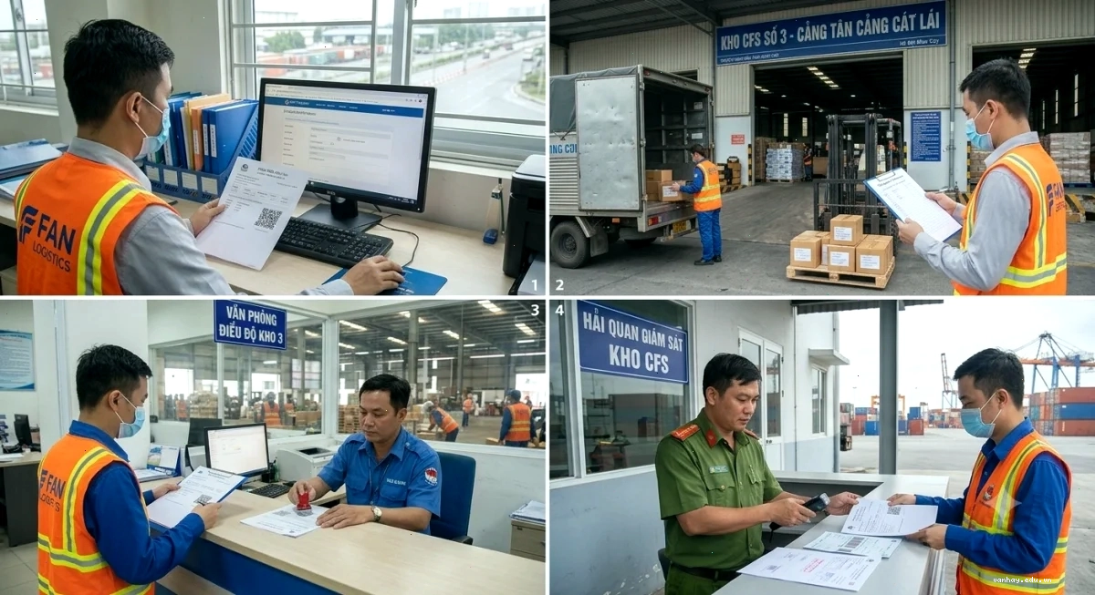 Quy trình xuất hàng lẻ LCL vào kho CFS Cát Lái