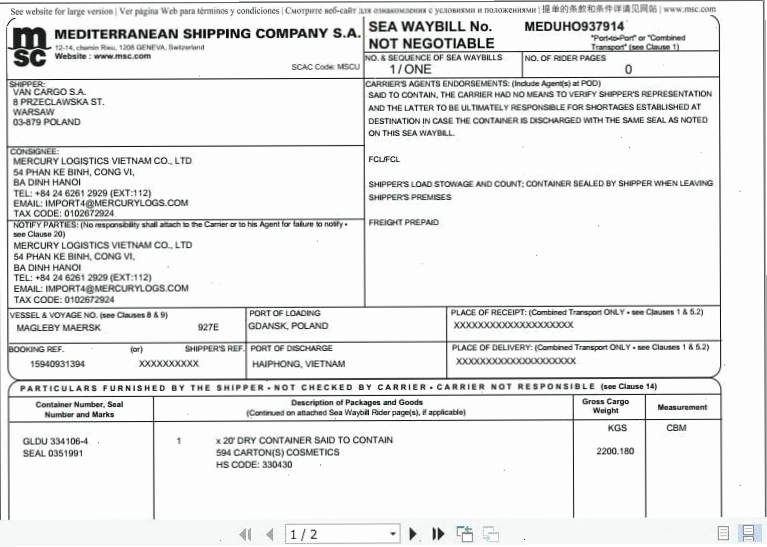 Seaway Bill là gì và lợi ích khi sử dụng