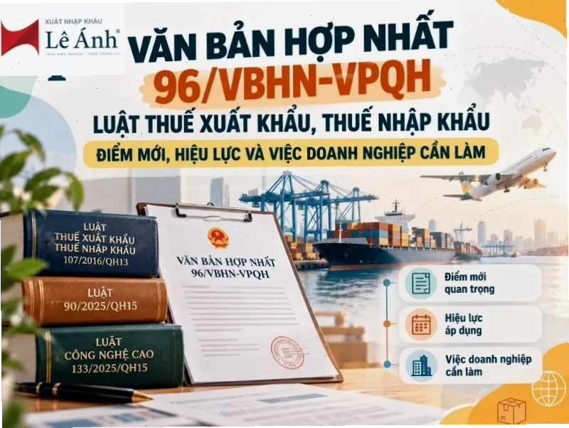 Văn bản hợp nhất luật thuế xuất nhập khẩu